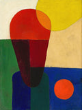 Abstract Half-Figure (1920) — early modernist figurative painting, abstracted human form in geometric planes of color. Archival giclée art print on fine art paper.
