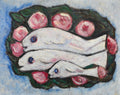 Marsden Hartley, Banquet in Silence (1936) — American Modernist still life, bold forms and rich earth tones influenced by Cézanne and German Expressionism. Archival giclée art print on fine art paper.