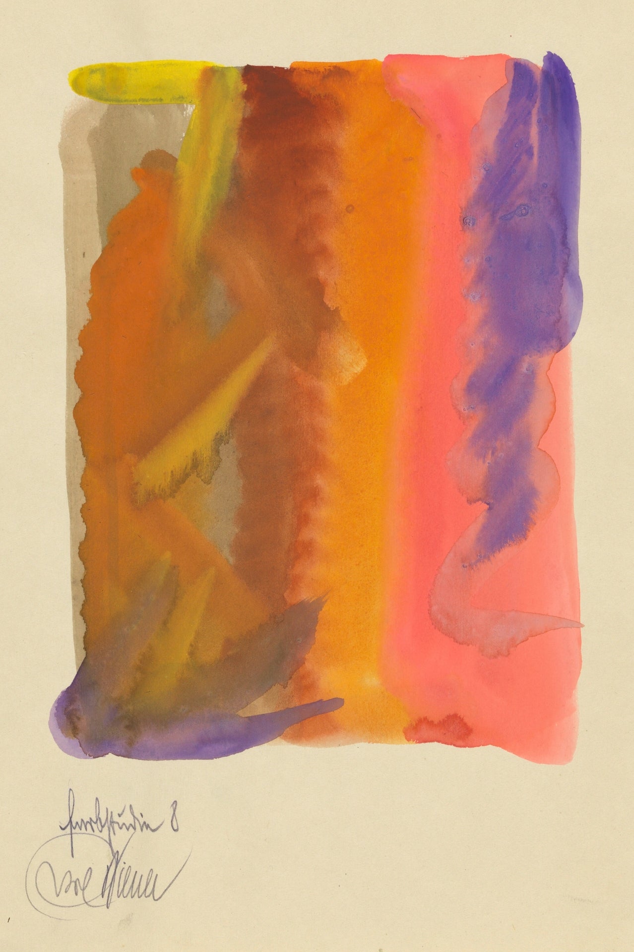 Karl Wiener, Color Studies (1923) — Austrian modernist abstract watercolor study, vibrant geometric color blocks in experimental composition. Archival giclée art print on fine art paper.