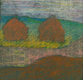 Édouard Vuillard, Haystacks (1890) — French Nabis painter, pastoral landscape with haystacks in rich layered color and flattened perspective. Archival giclée art print on fine art paper.