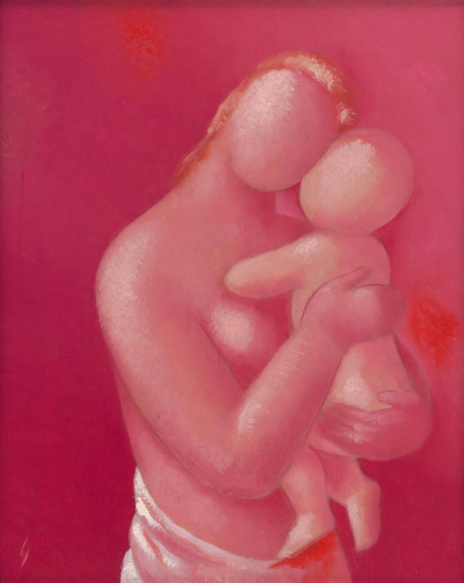 Mother (1932) — early modernist figurative painting, a maternal figure rendered in expressive line and color. Archival giclée art print on fine art paper.