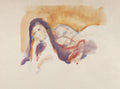 Reclining Nude (1920s) — early modernist figurative painting, a reclining nude figure in expressive brushwork and warm tone. Archival giclée art print on fine art paper.