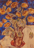 Christian Rohlfs, Slipper Flower (1919) — German Expressionist late-career colorist, bold botanical study with vivid chromatic intensity and loose gestural form. Archival giclée art print on fine art paper.