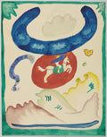 Wassily Kandinsky, The Blue Rider (1911) — Russian-German abstract Expressionist, founding figure of Der Blaue Reiter, a rider in motion dissolving into pure color and form. Archival giclée art print on fine art paper.