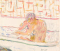 Pierre Bonnard, Woman in the Bathtub (1941-1942) — French Nabis painter, a late-period bathtub scene in radiant mosaic-like color, part of Bonnard's lifelong domestic series. Archival giclée art print on fine art paper.